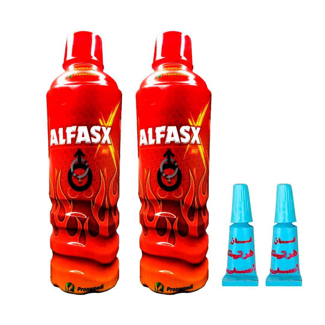 Alfasx Max Energizante X2 + Retardante Rino Crema X2 - Imperio7