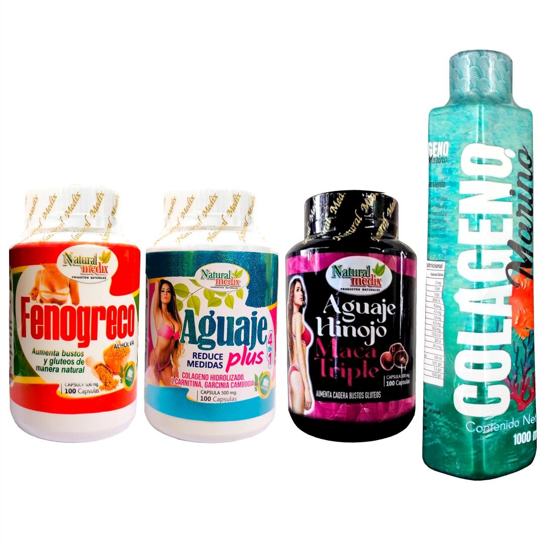 Fenogreco + Aguaje Hinojo + Aguaje Dietario Pawer + Colageno Marino Marino - Imperio7
