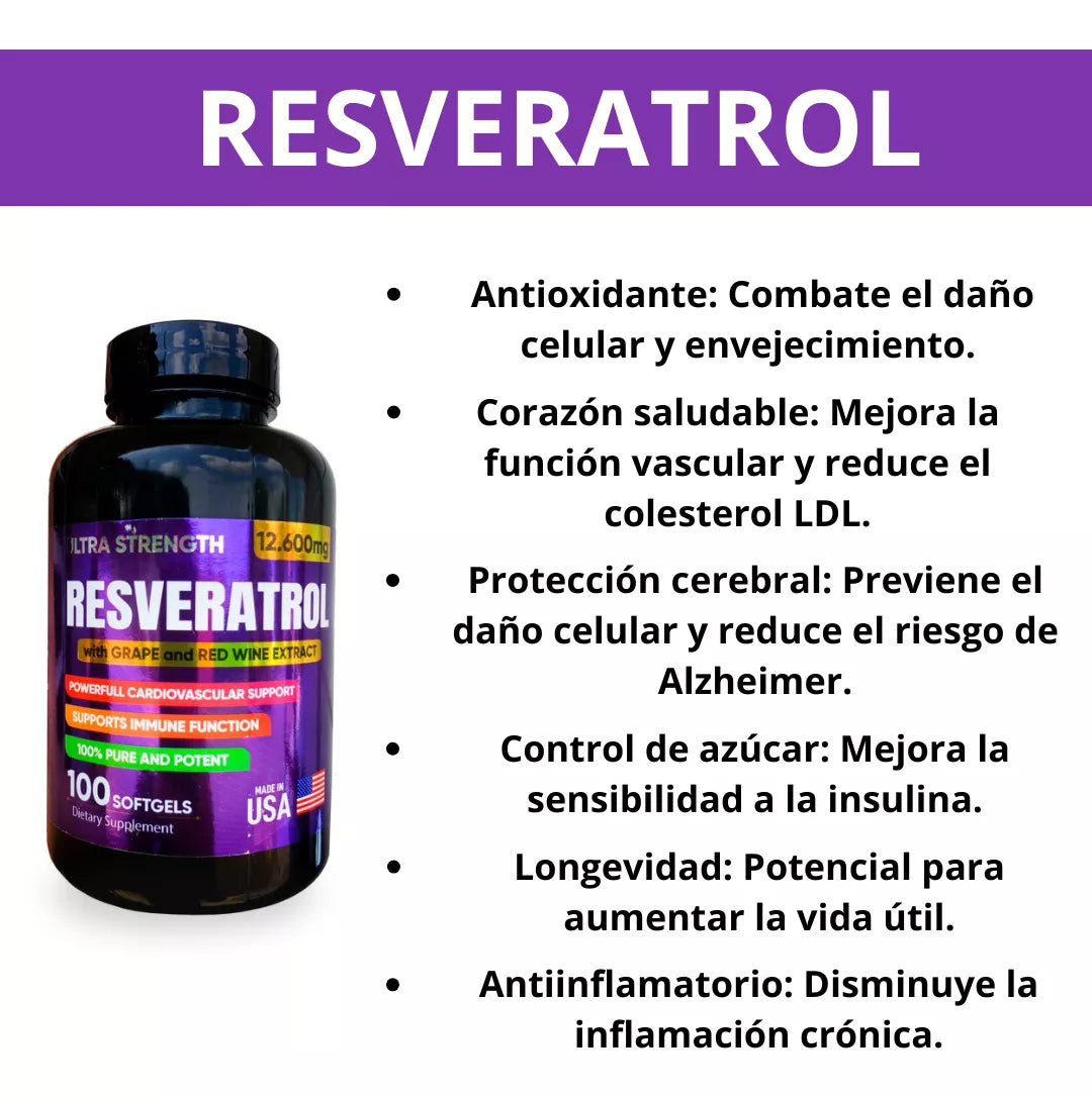 Resveratrol Ultra Strength 12.600mg X4 - Imperio7