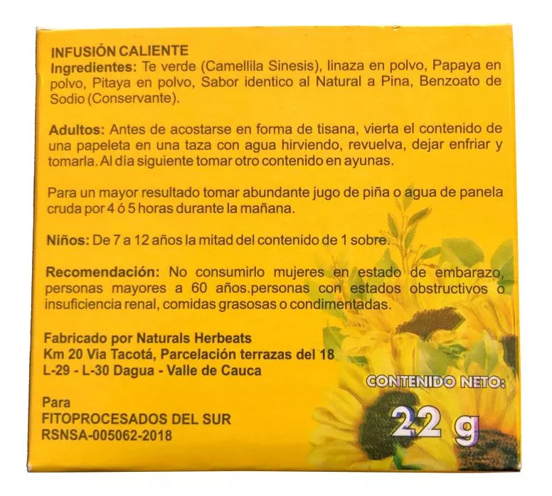 Quemador de Grasa Zx Diamon X2+ Fibra Colon Cleanser Sabor Hierba Buena + purgante - Imperio7