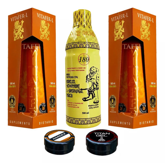 X2 Vitafer  + Energizante K.l.g Crema Hardex + Crema Titan - Imperio7