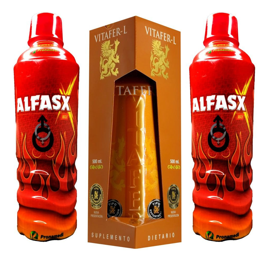 Alfasx Max Energizante X2 + Vitafer Potenciador - Imperio7