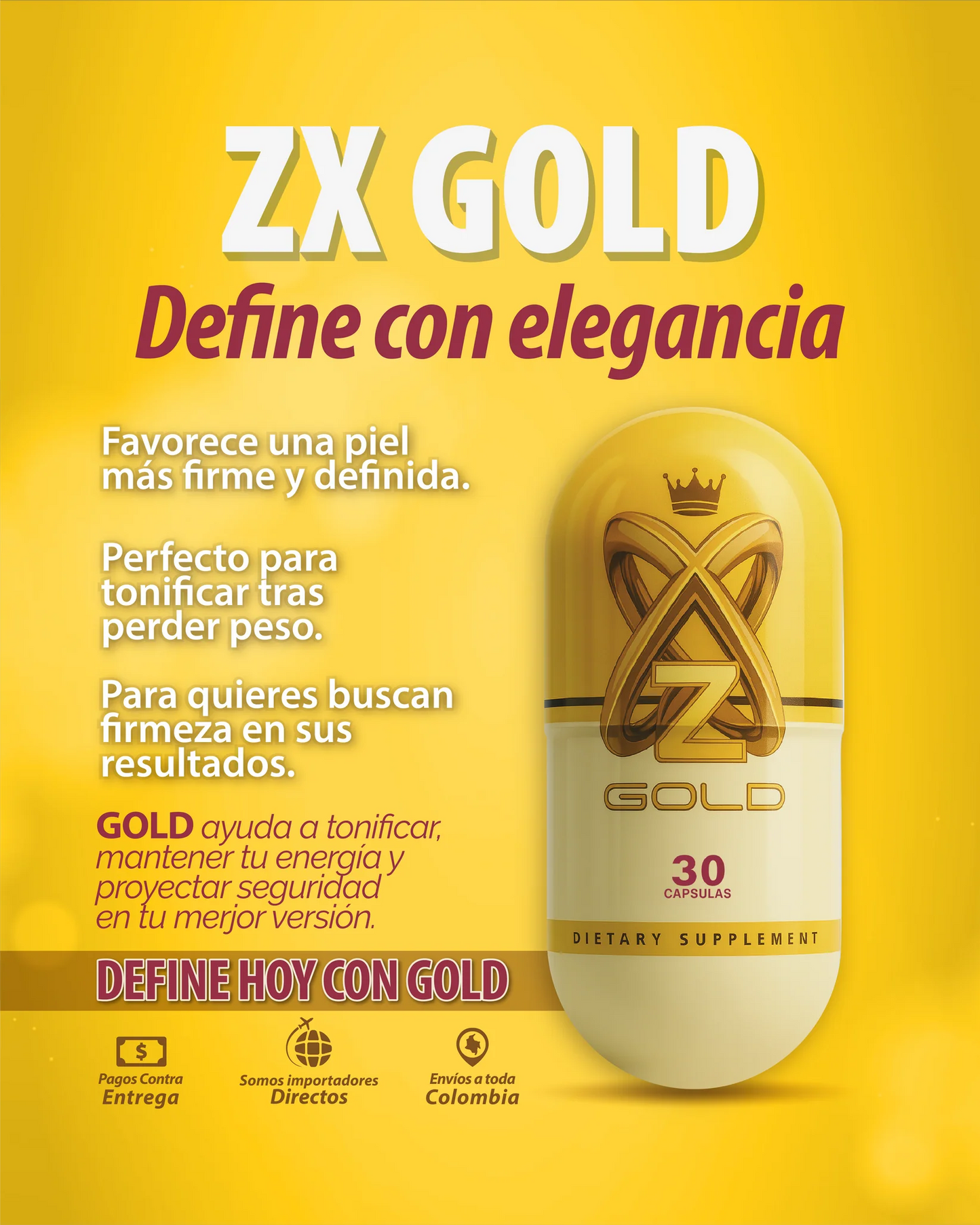 Adelgazante ZX Gold Dorado - Imperio7