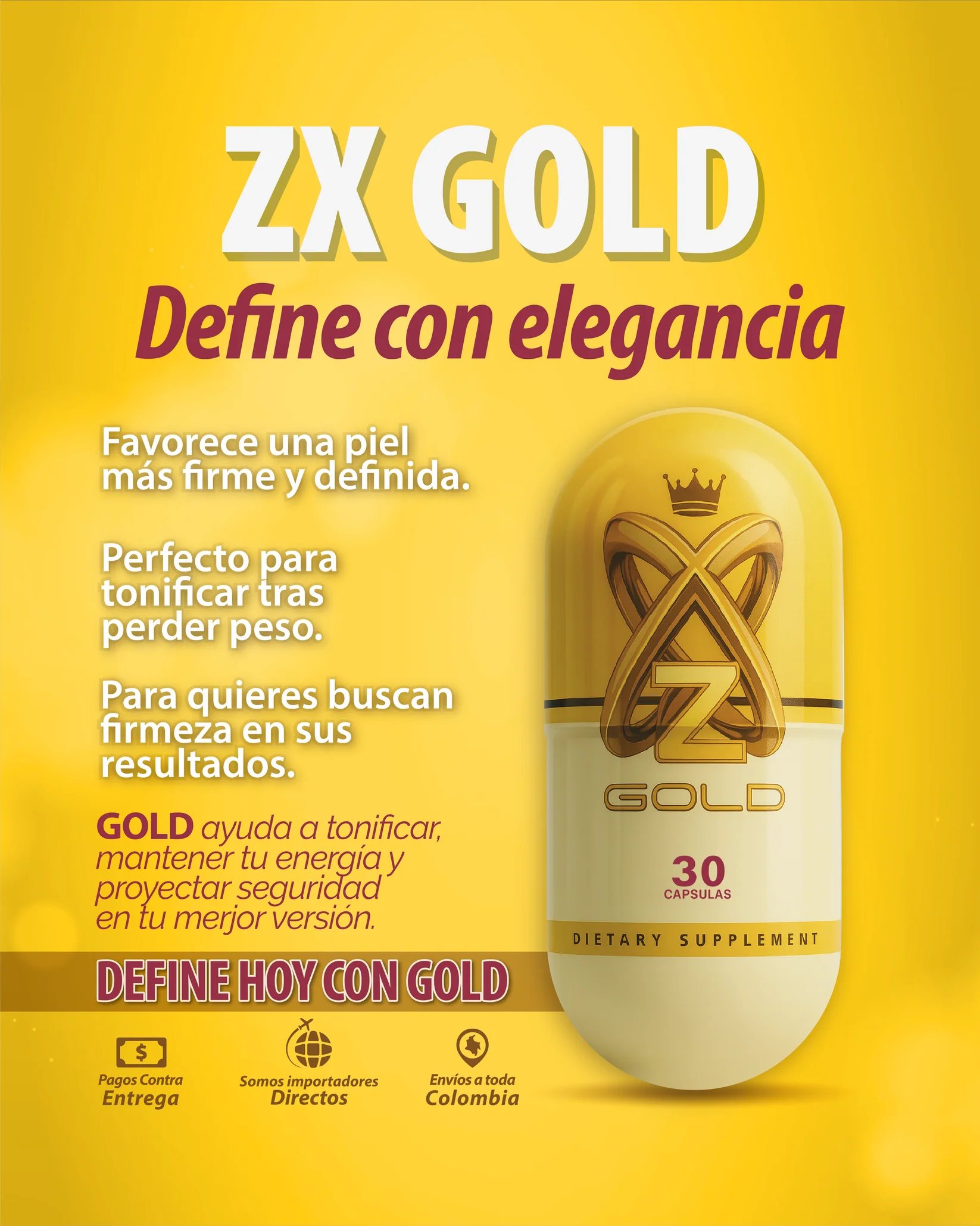 Adelgazante ZX Gold Dorado - Imperio7
