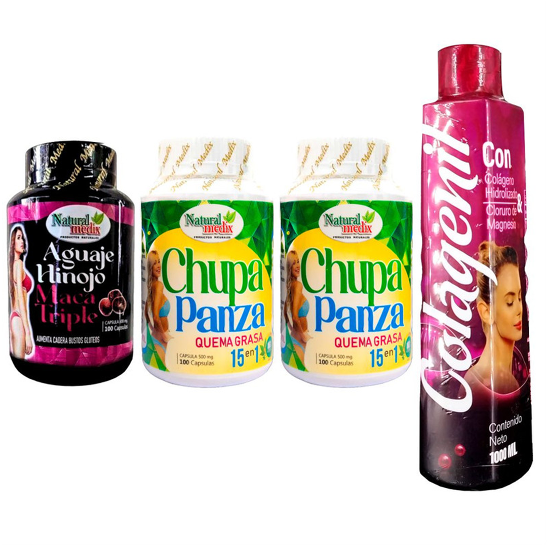Aguaje Hinojo + X2 Aguaje Dietario + Colagenil - Imperio7