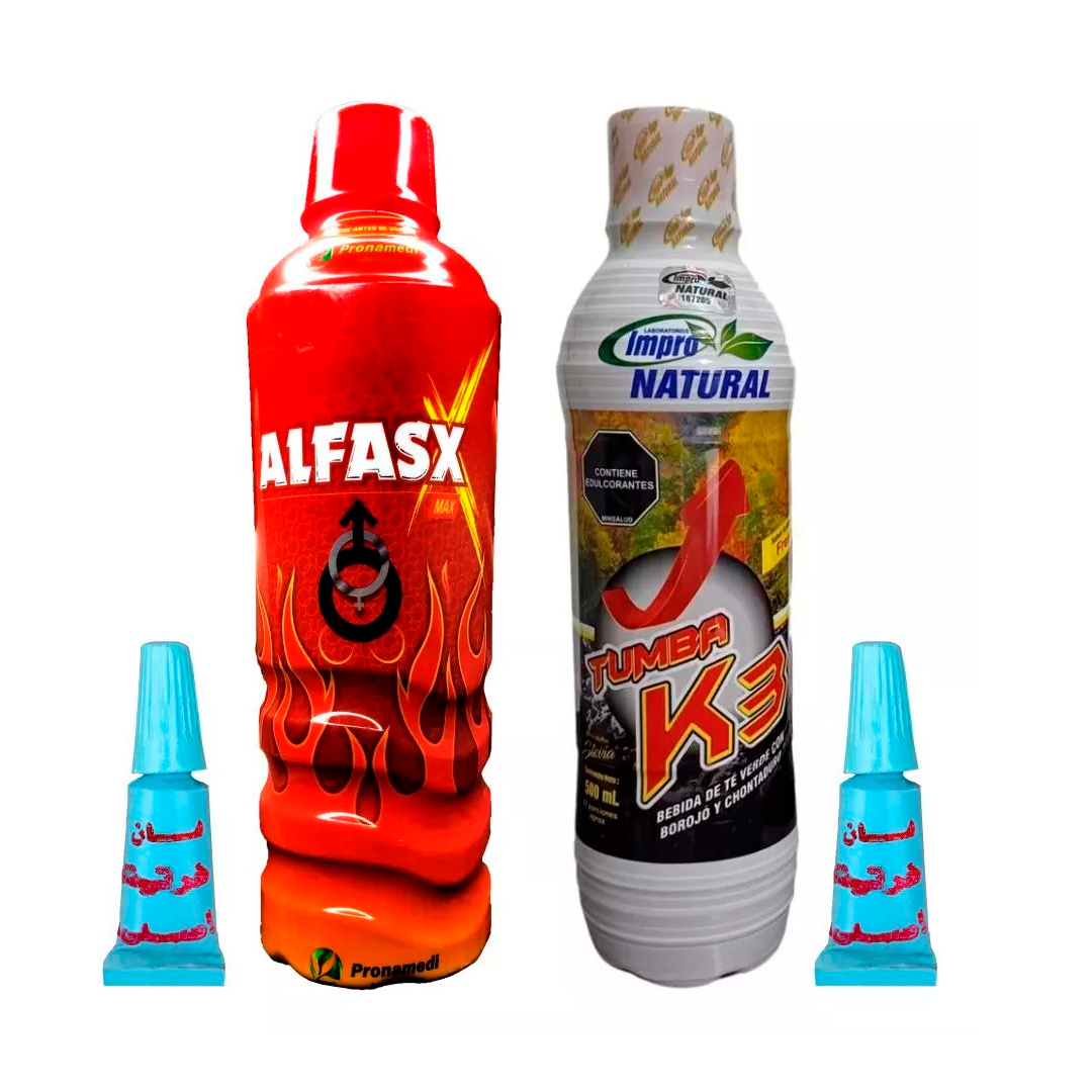 Alfasx Max Energizante + Tumba K3 + Retardante Rino Crema X2 - Imperio7