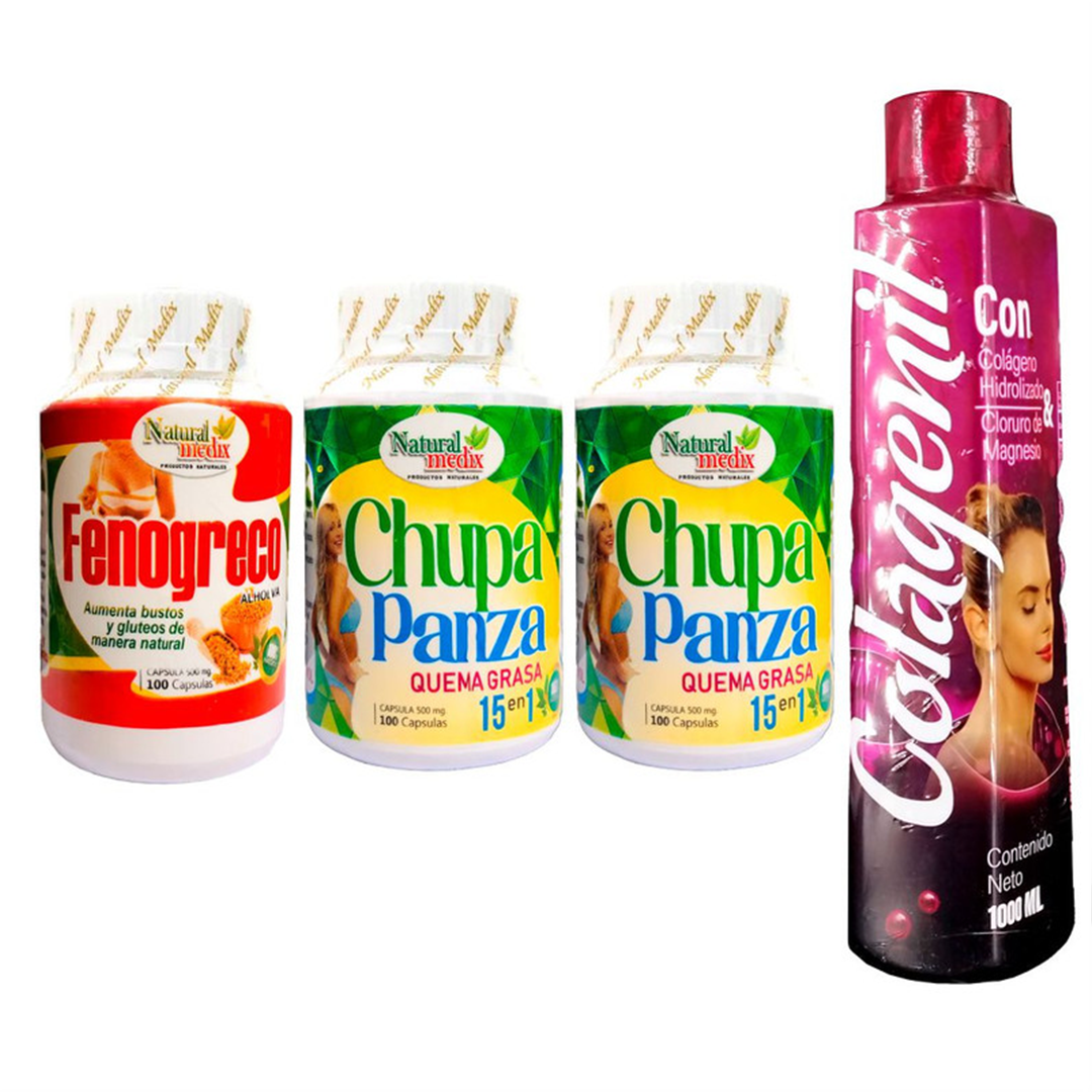 Fenogreco + X2 Aguaje Dietario + Colagenil - Imperio7